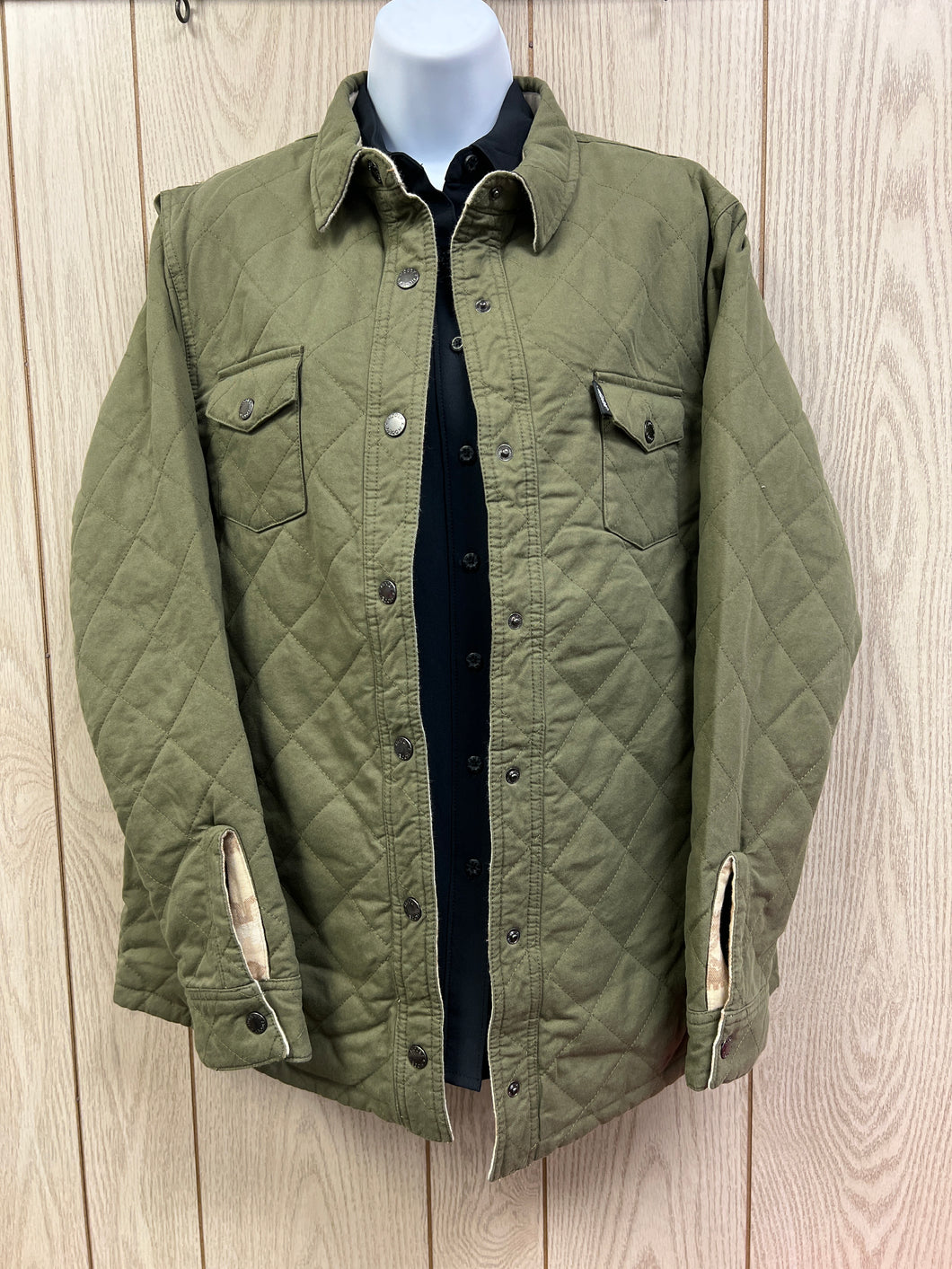 HOOEY JACKET REV BARN OLV/CRMAZT