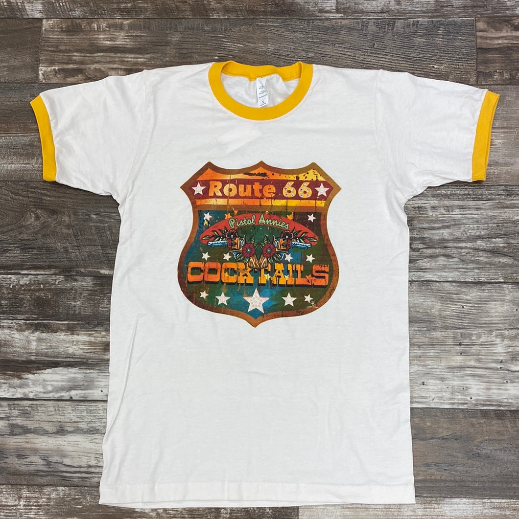 4BCUSTOMD S/S TOP ROUTE 66